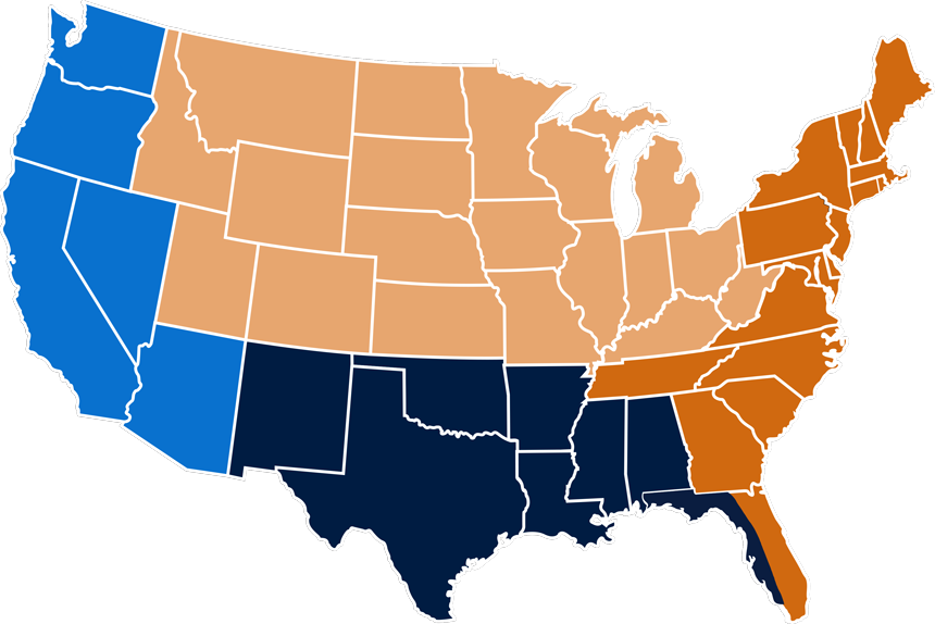 Acquisition contact regions map