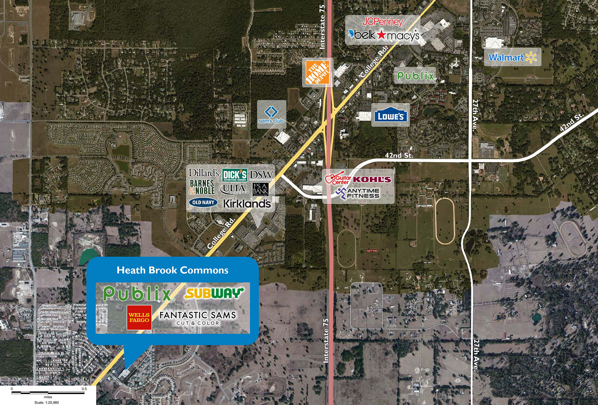 Retail Space for Lease in Ocala, FL Heath Brook Commons PECO