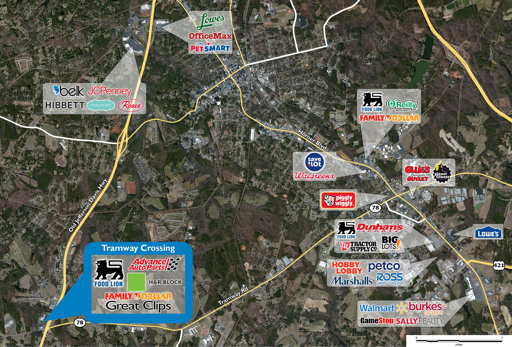 Retail Space for Lease in Sanford, NC Tramway Crossing PECO