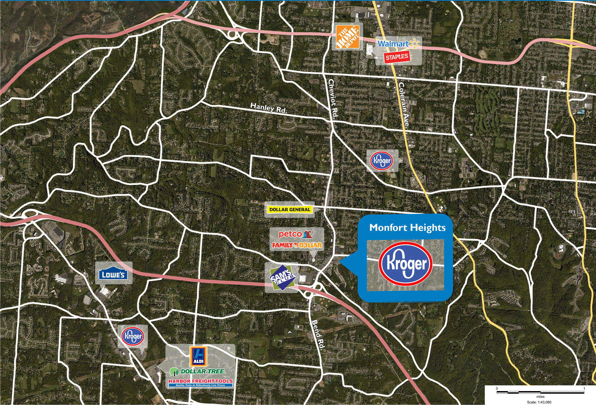 Retail Space for Lease in Cincinnati, OH Monfort Heights PECO