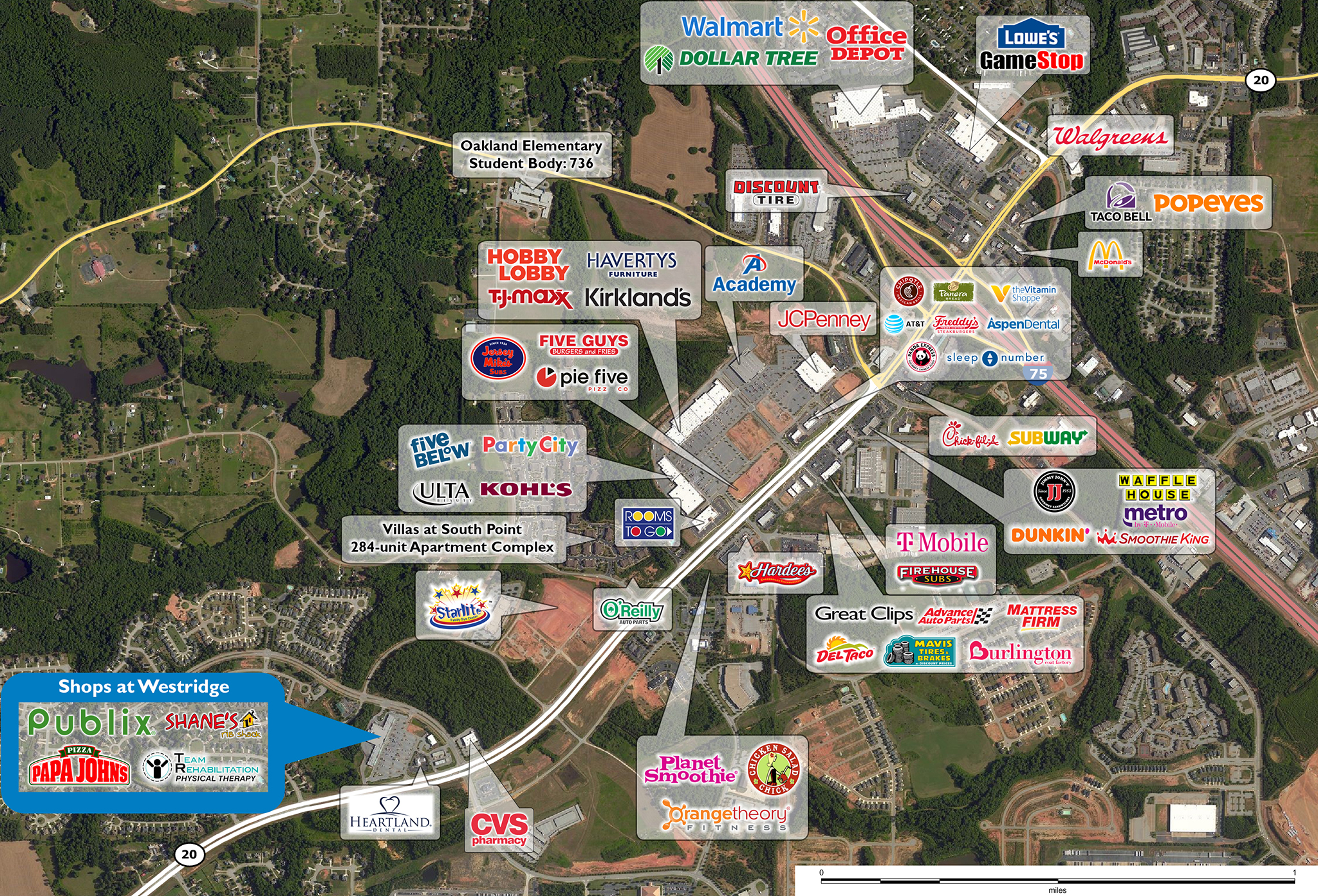 Retail Space for Lease in Mcdonough, GA Shops at Westridge PECO