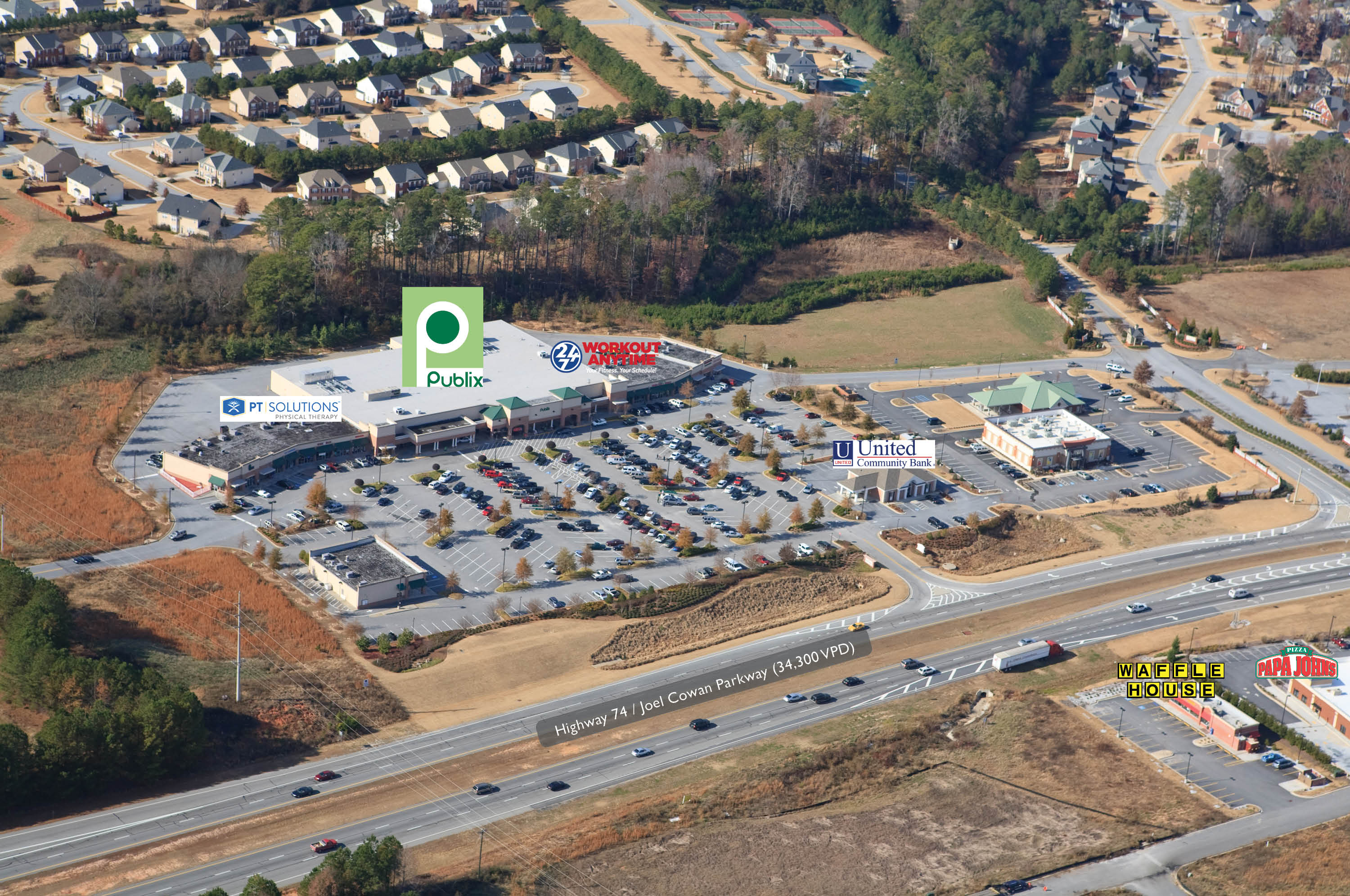 Retail Space for Lease in Tyrone, GA Southampton Village PECO