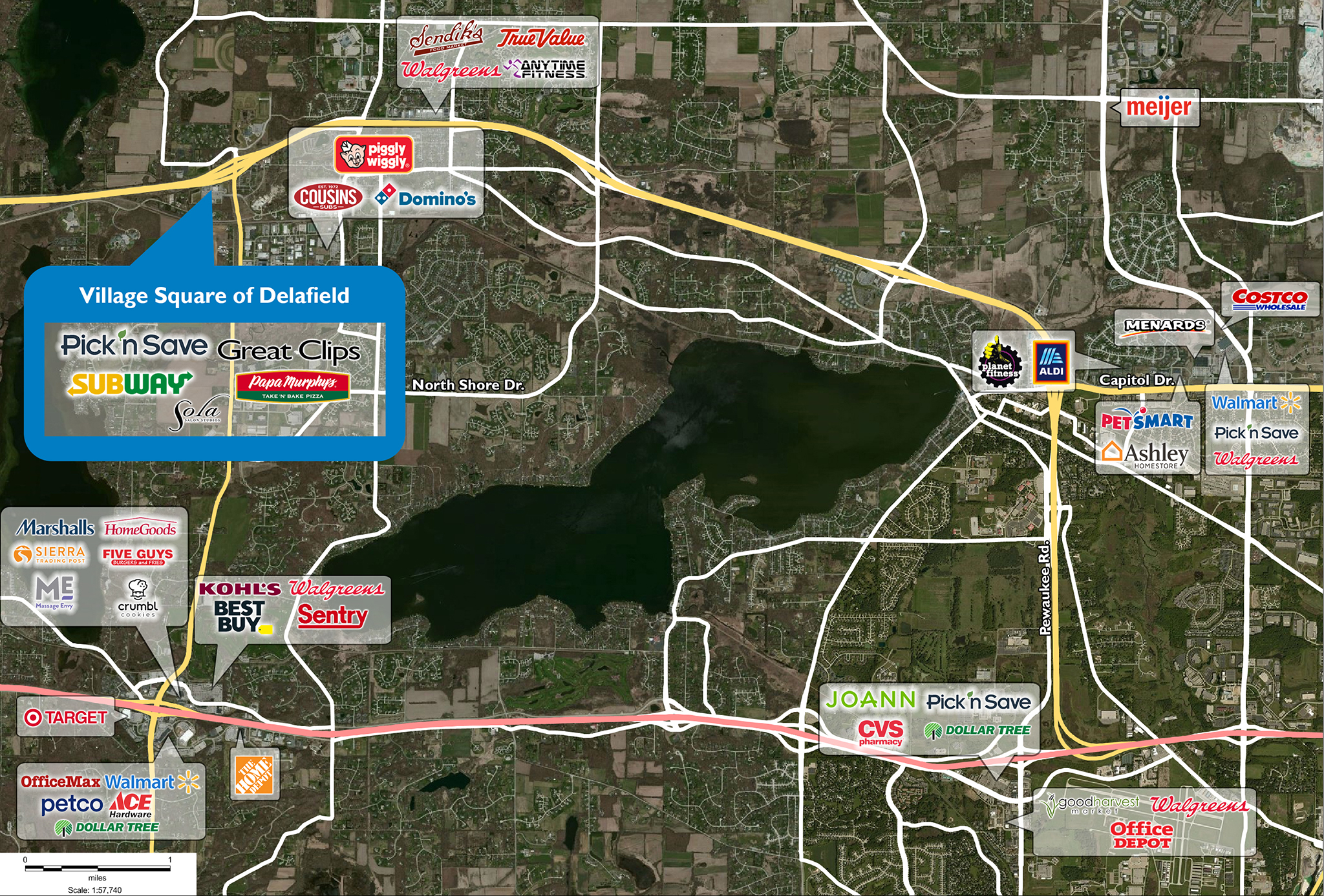 Retail Space for Lease in Delafield, WI Village Square of Delafield